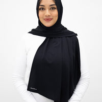 Sports Hijabs GLOWco Exclusive Air Mesh Active Shawl in Black