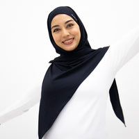 Sports Hijabs GLOWco Exclusive Air Mesh Instant Tri Scarf (With Inner) in Black