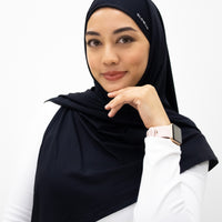 Sports Hijabs GLOWco Exclusive Air Mesh Instant Tri Scarf (With Inner) in Black