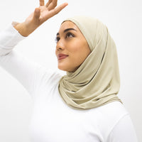 Sports Hijabs GLOWco Exclusive Air Mesh Instant Tri Scarf (With Inner) in Sage Green