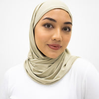 Sports Hijabs GLOWco Exclusive Air Mesh Instant Tri Scarf (With Inner) in Sage Green