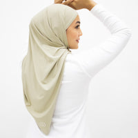 Sports Hijabs GLOWco Exclusive Air Mesh Instant Tri Scarf (With Inner) in Sage Green