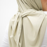 Sports Hijabs GLOWco Exclusive Air Mesh Instant Tri Scarf (With Inner) in Sage Green