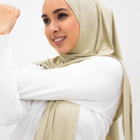 Sports Hijabs GLOWco Exclusive Air Mesh Tri Scarf in Sage Green