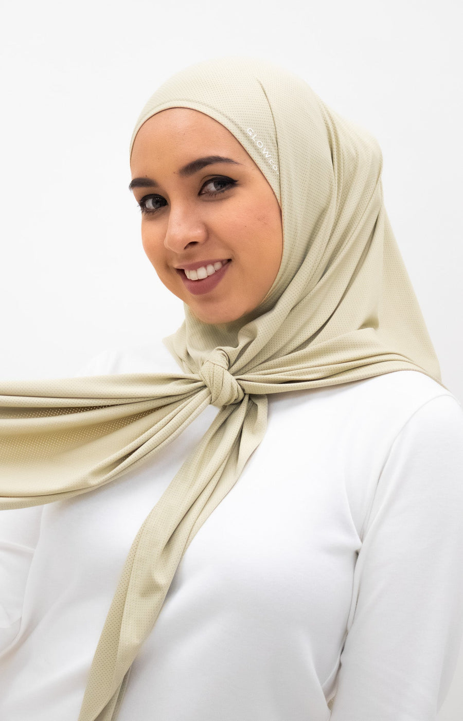 Sports Hijabs GLOWco Exclusive Air Mesh Tri Scarf in Sage Green