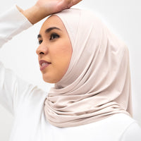 Sports Hijabs GLOWco Exclusive Air Mesh Tri Scarf in Soft Pearl