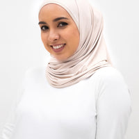 Sports Hijabs GLOWco Exclusive Air Mesh Tri Scarf in Soft Pearl