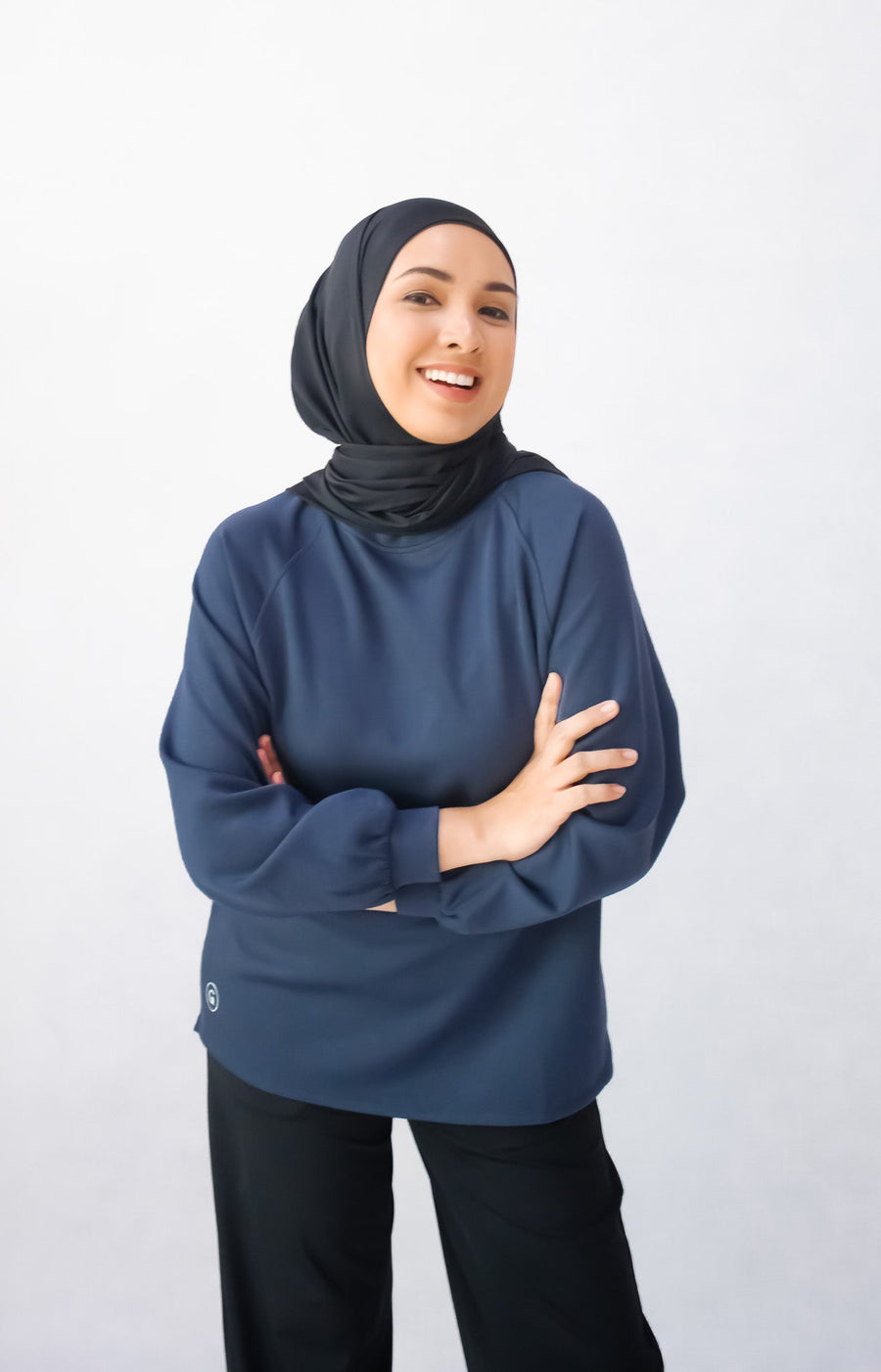 Tops GLOWco Exclusive Cloud Cosy Pullover in French Navy