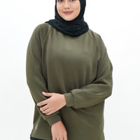 Tops GLOWco Exclusive Cloud Cosy Pullover in Olive