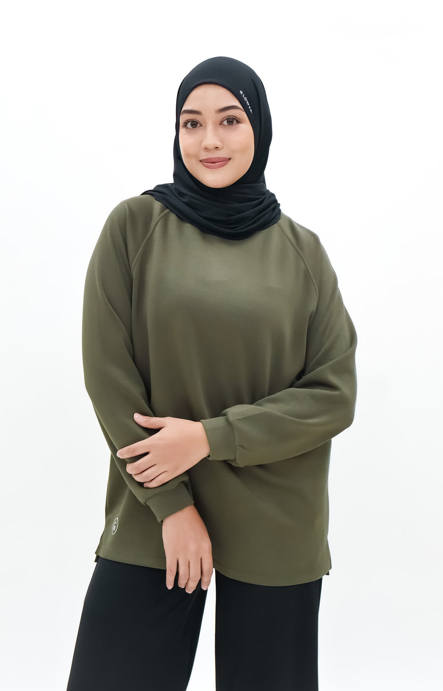 Tops GLOWco Exclusive Cloud Cosy Pullover in Olive