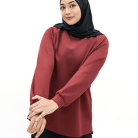 Tops GLOWco Exclusive Cloud Cosy Pullover in Ruby Red