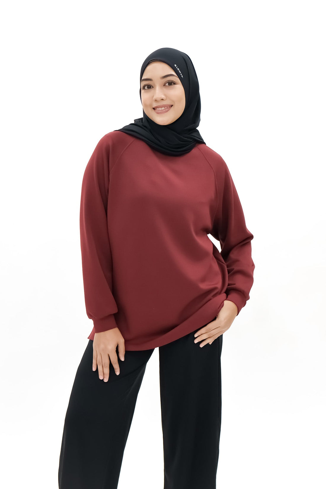 Tops GLOWco Exclusive Cloud Cosy Pullover in Ruby Red