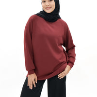 Tops GLOWco Exclusive Cloud Cosy Pullover in Ruby Red