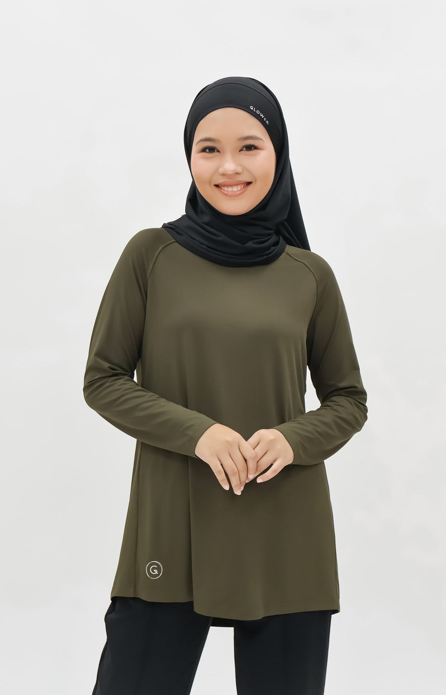 Tops GLOWco Exclusive Pleated Top in Army Green