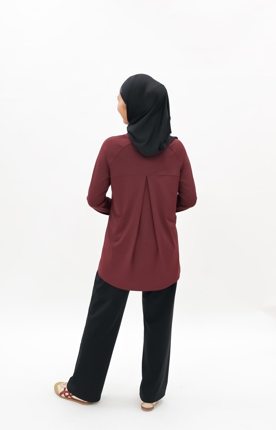 Tops GLOWco Exclusive Pleated Top in Cherry Red