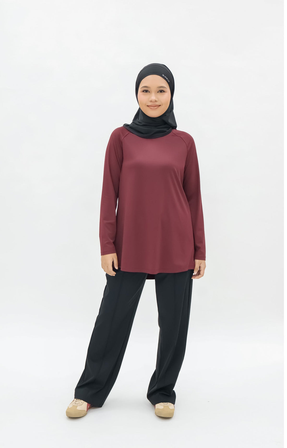 Tops GLOWco Exclusive Pleated Top in Cherry Red