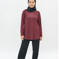 Tops GLOWco Exclusive Pleated Top in Cherry Red