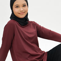 Tops GLOWco Exclusive Pleated Top in Cherry Red