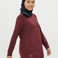 Tops GLOWco Exclusive Pleated Top in Cherry Red