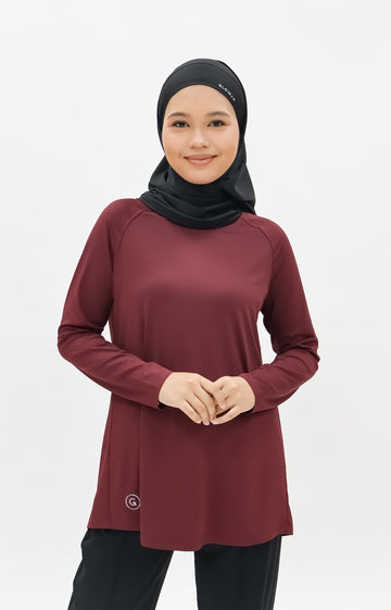 Tops GLOWco Exclusive Pleated Top in Cherry Red