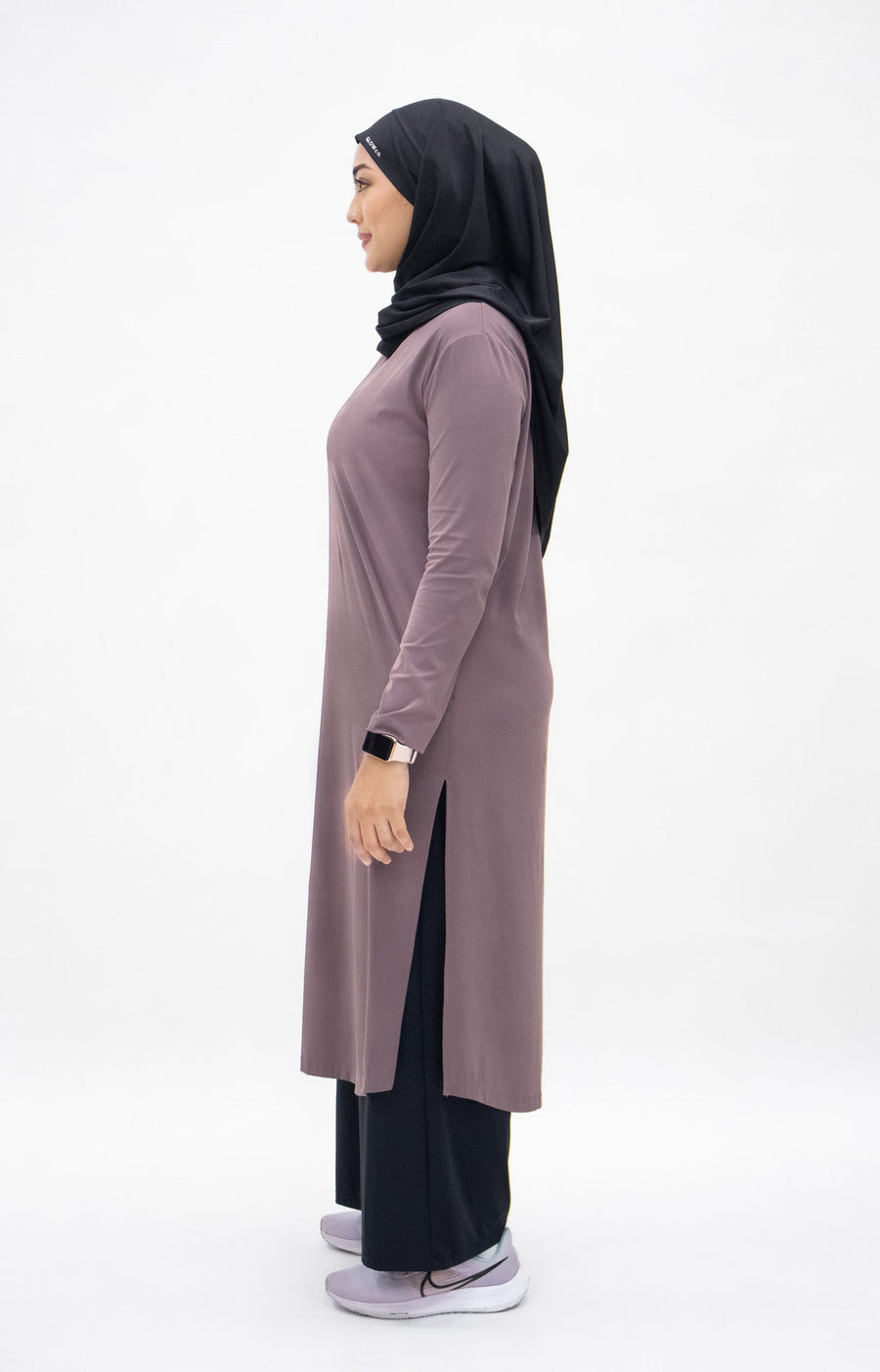 Tops GLOWco Exclusive Ultra Light Active Long Tunic in Desert Mauve